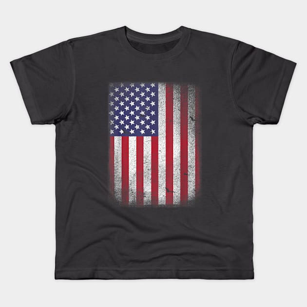 USA Flag 4th July American Red White Blue Star Stripes 4 Day T-Shirt Kids T-Shirt by tshirtQ8